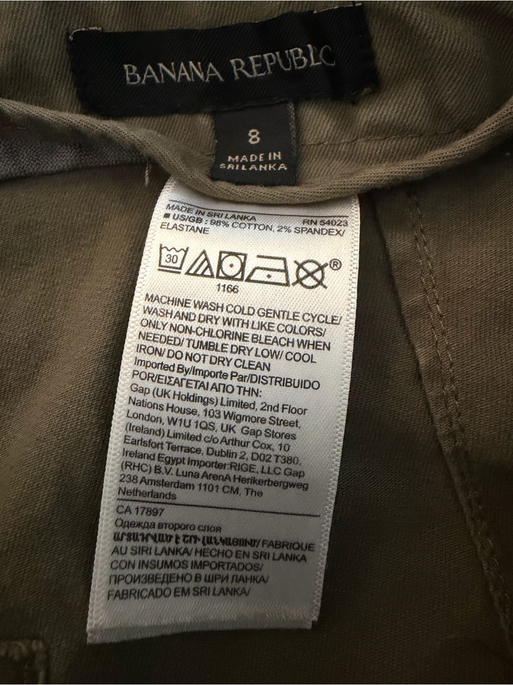 Banana Republic Olive Green Utility Pants - Picture 6 of 6